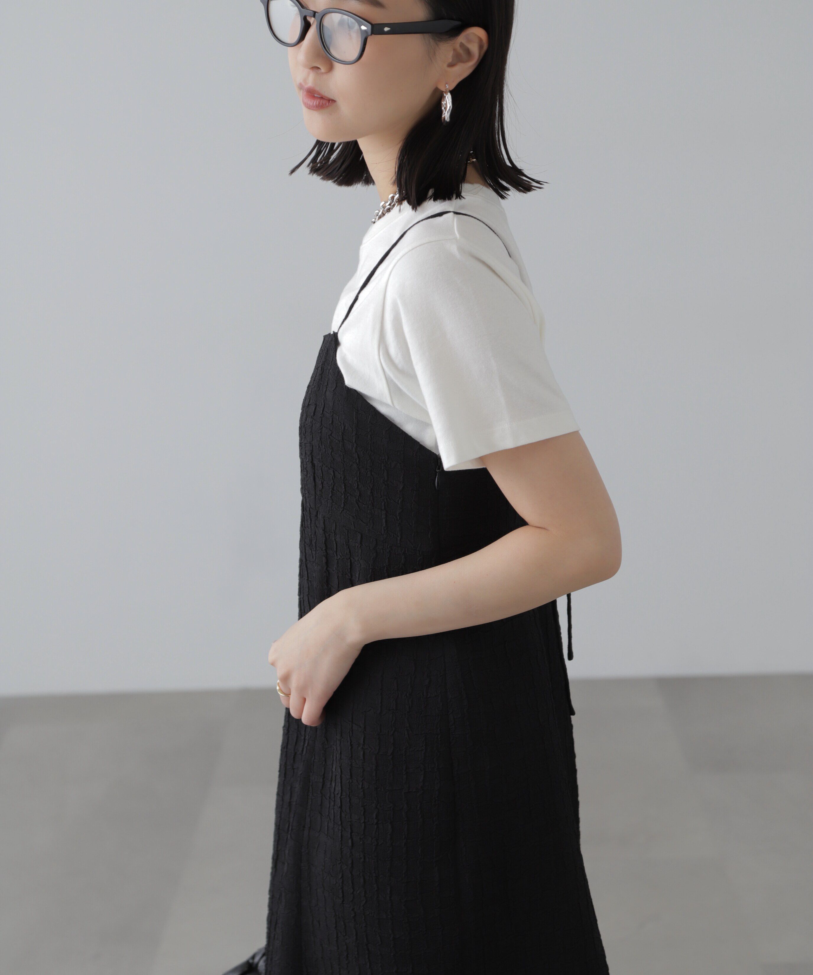  「ぽこぽこチェックマーメイドキャミワンピース」|ワンピース|