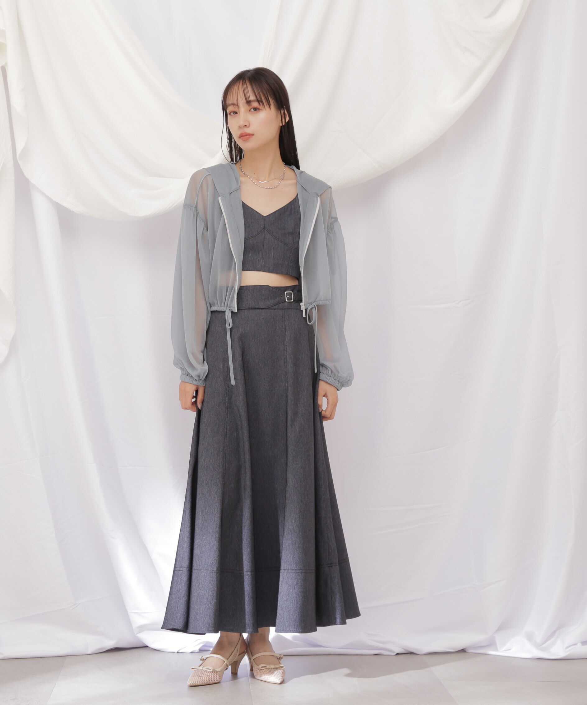  「◇デニムライクビスチェ」|シャツ・ブラウス|