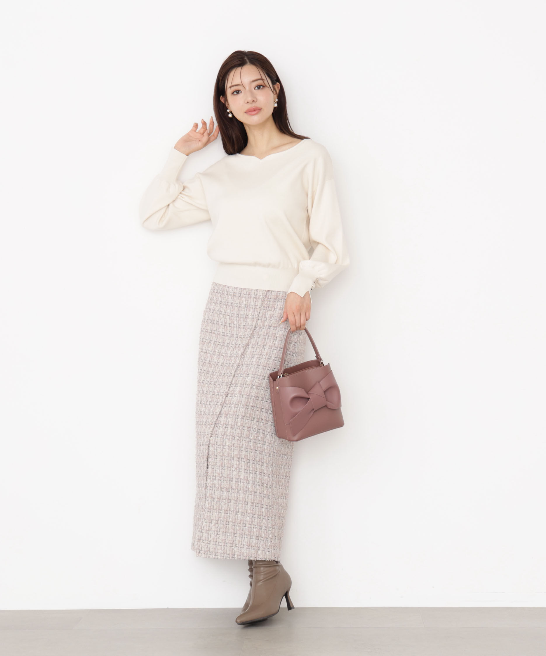 PROPORTION BODY DRESSING「＜ハンドウォッシャブル＞ハートカット総針ニット 25AW」|ニット・セーター|