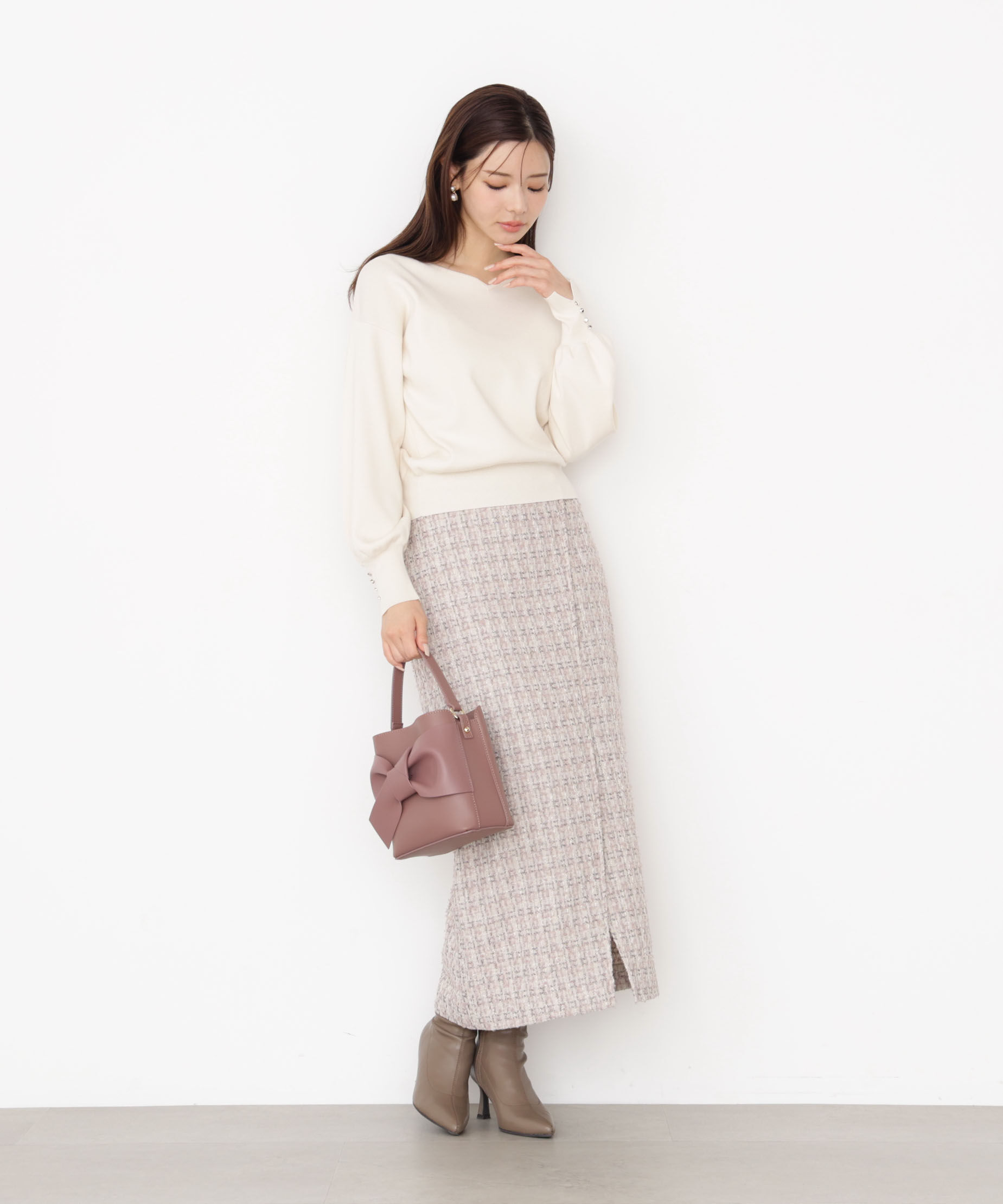 PROPORTION BODY DRESSING「＜ハンドウォッシャブル＞ハートカット総針ニット 25AW」|ニット・セーター|