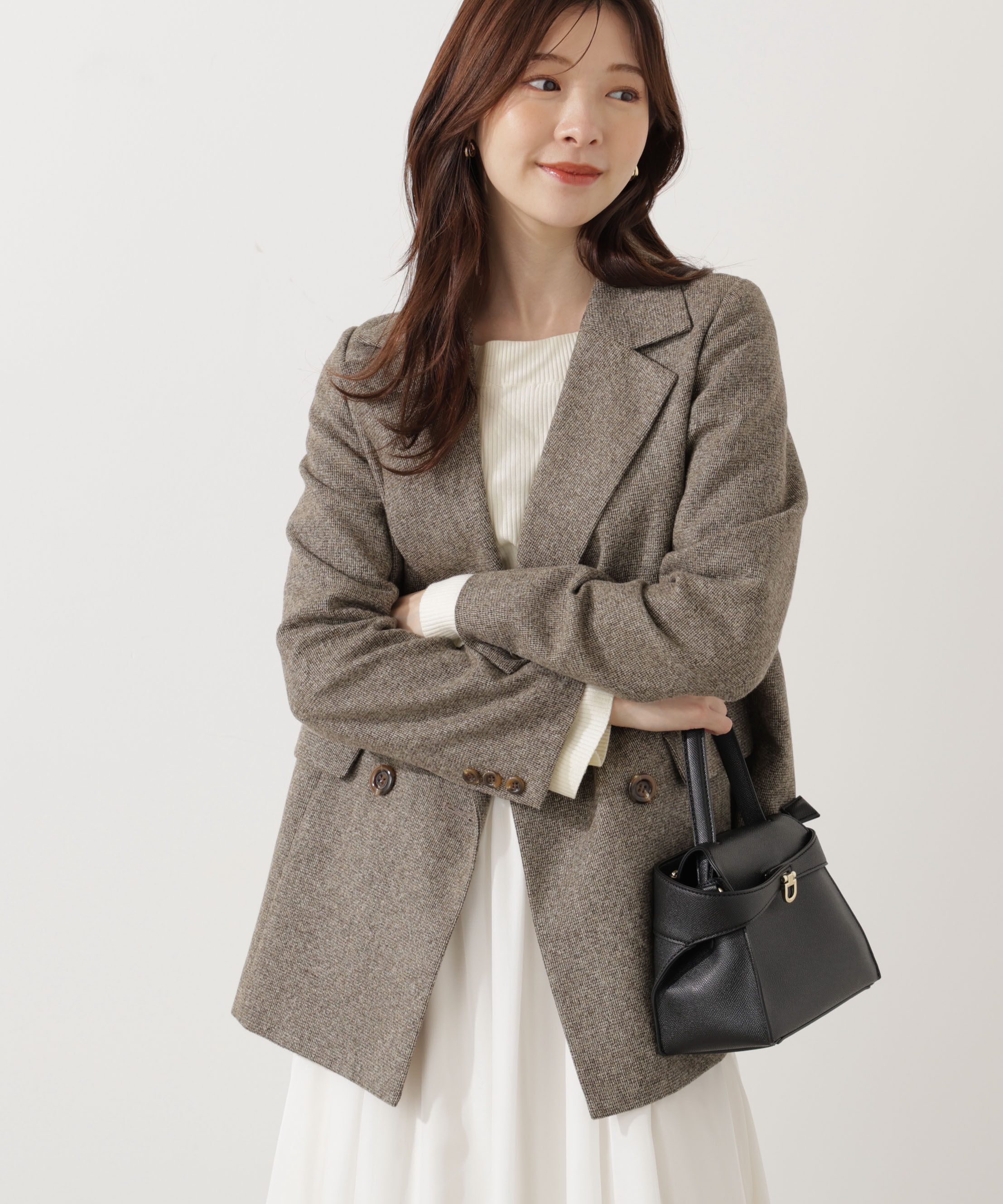PROPORTION BODY DRESSING「＜ウォッシャブル＞フレアスリーブオフショルニット」|ニット・セーター|エクリュ1