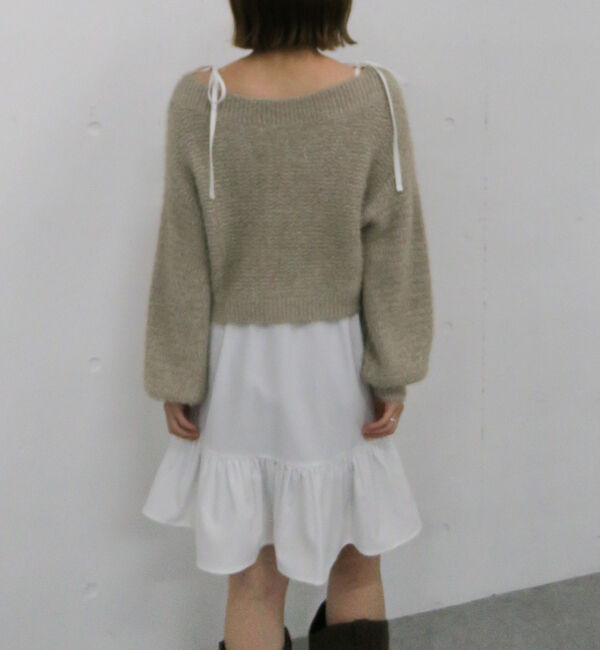 archives「メランジフェザーニット&times;ミニキャミワンピースＳＥＴ」|チュニック|
