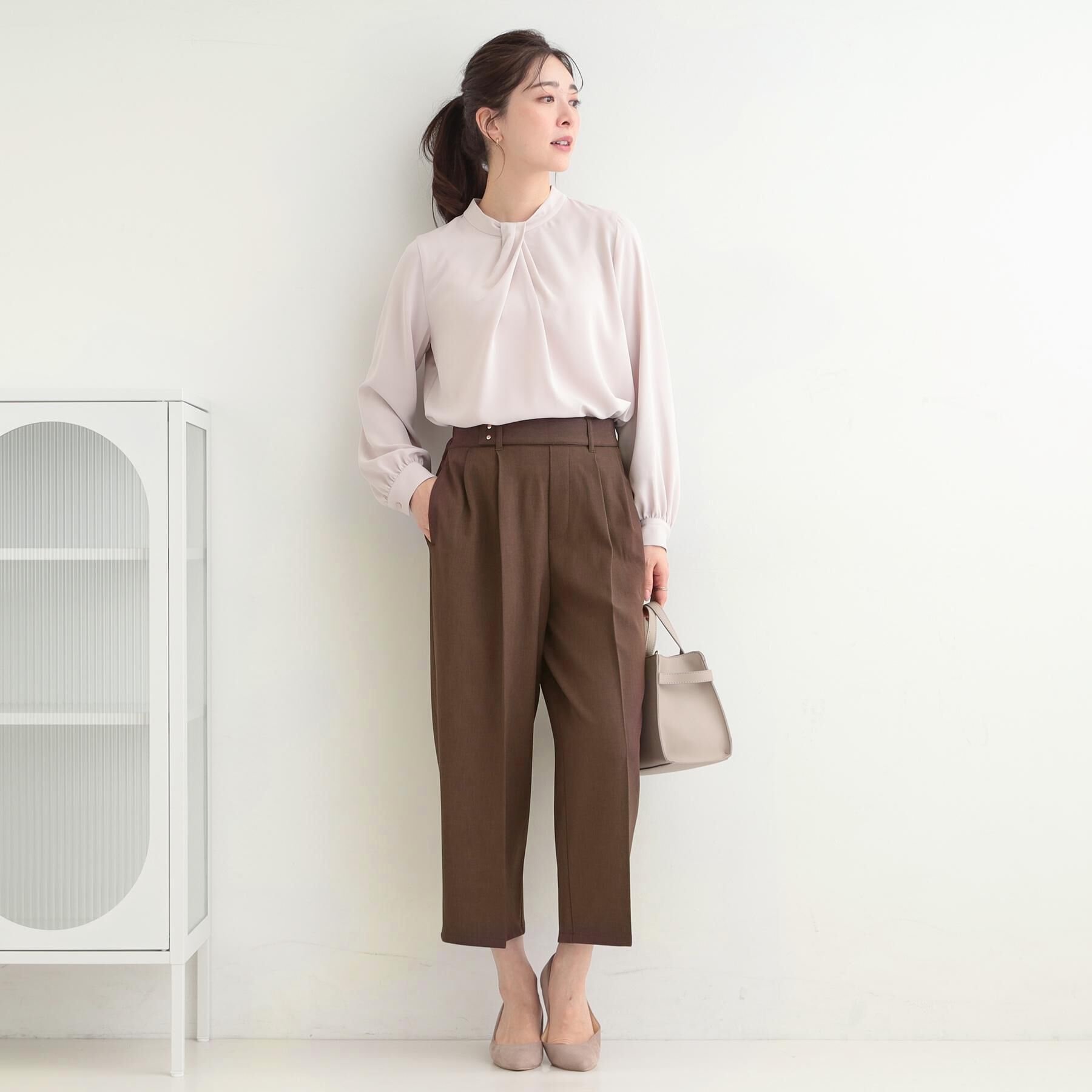 SHOO･LA･RUE「【着丈選べる/S-LL/洗濯機可】楽ちん&times;きれい見え　ストレッチワイドパンツ」|その他|