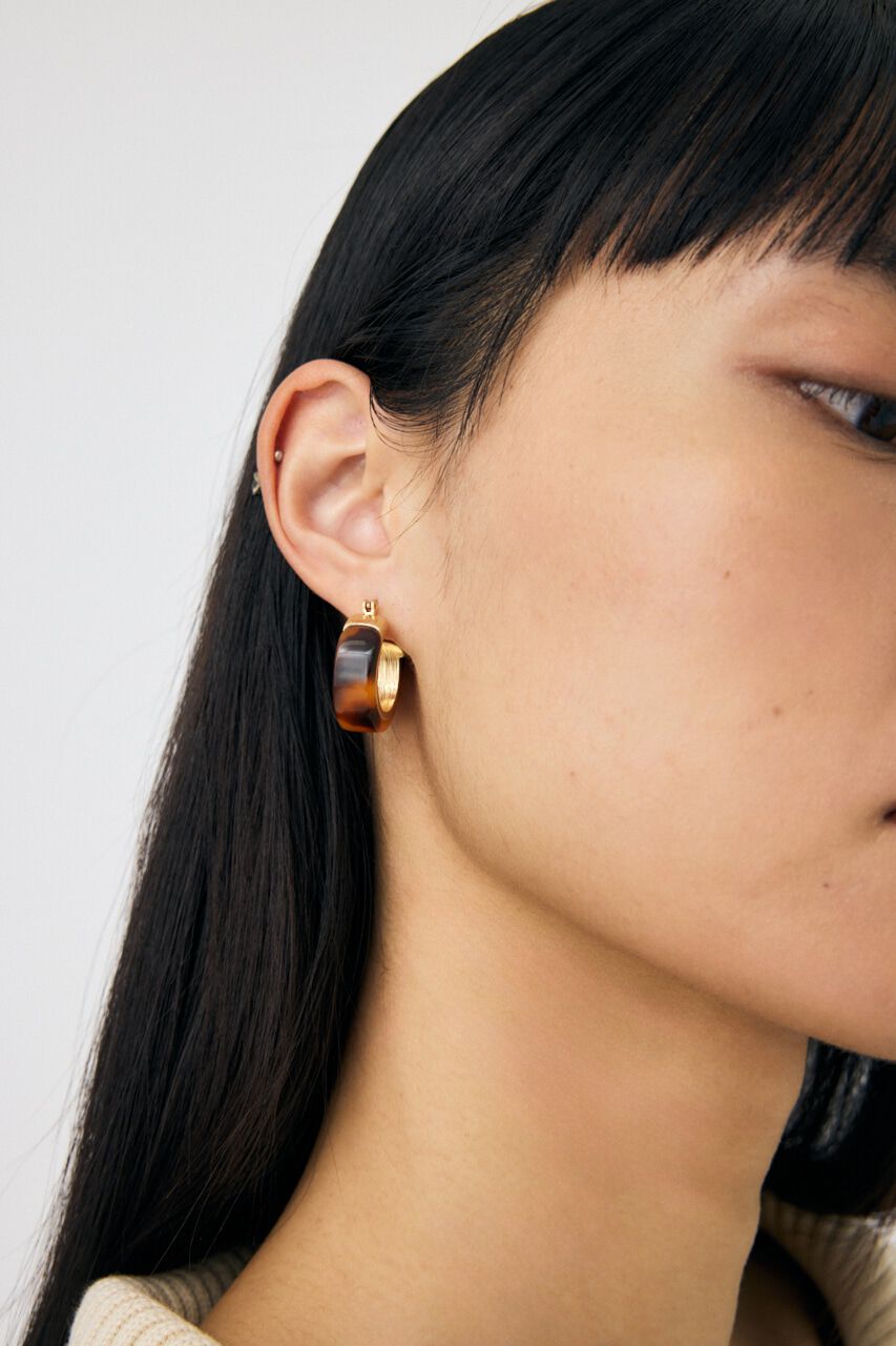 MOUSSY「MARBLE CLASSIC HOOP イヤリング」|ピアス|
