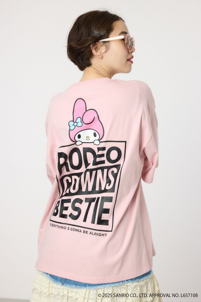RODEO CROWNS「(サンリオキャラクターズ)ボックスロゴTシャツ」|Tシャツ・カットソー|L/PNK1