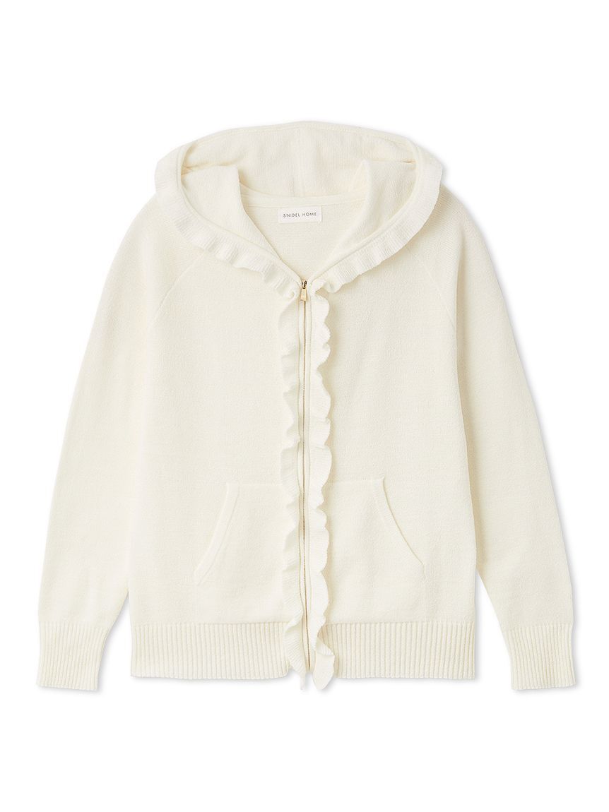 SNIDEL HOME「ニットフリルパーカー」|ルームウェア|