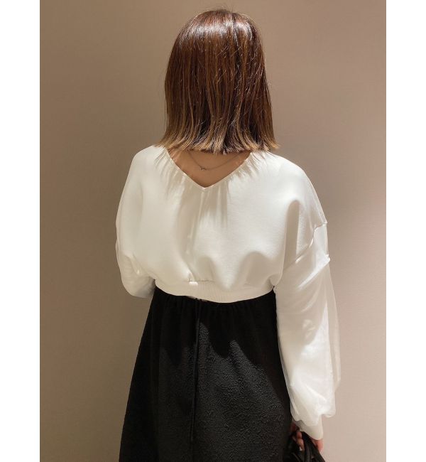 dazzlin「チュールスリーブロゴプルオーバー」|Tシャツ・カットソー|
