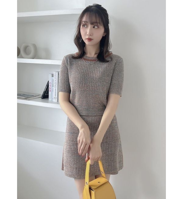 dazzlin「【WEB限定】ファンシーカラーニットミニスカート」|スカート|