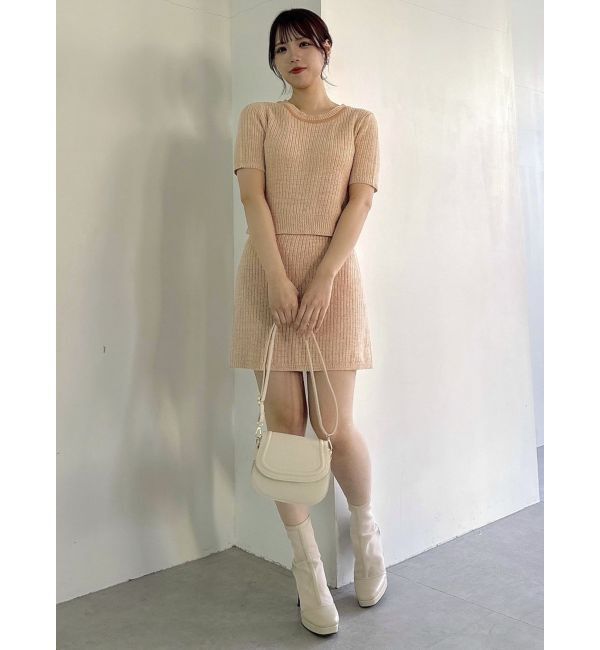 dazzlin「【WEB限定】ファンシーカラーニットミニスカート」|スカート|
