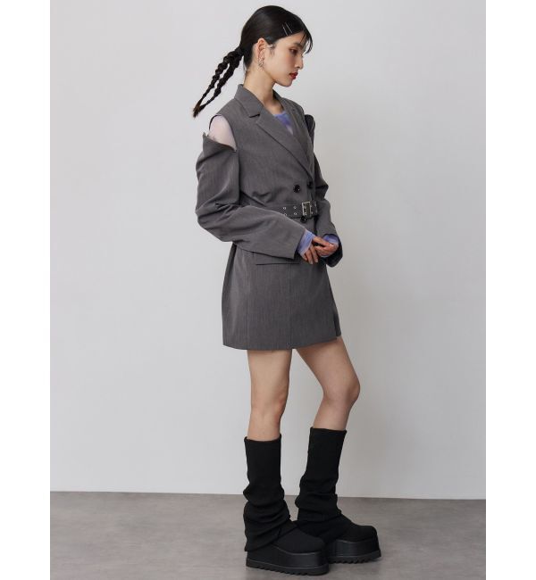 MURUA「ジャケットライクZIPミニワンピース」|ワンピース|