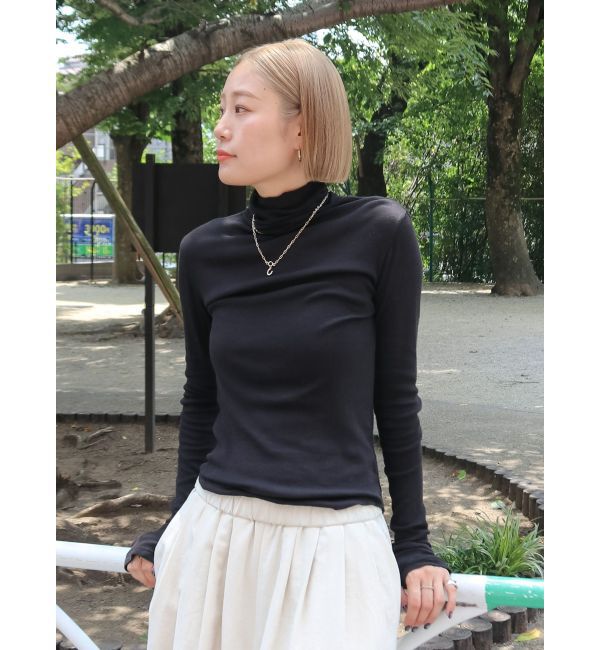 Ungrid「ハイネックシアーロングスリーブTee」|Tシャツ・カットソー|