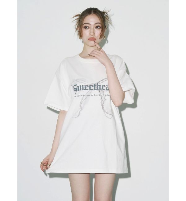 EVRIS「フロントリボングラフィックBIG Tシャツ」|Tシャツ・カットソー|