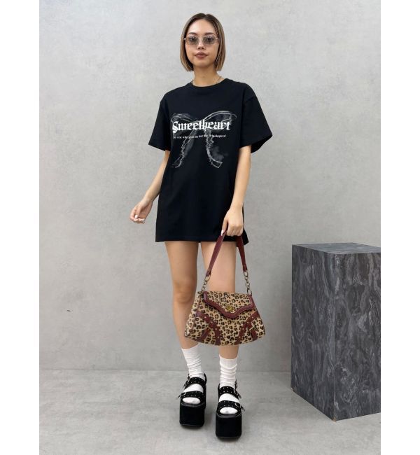 EVRIS「フロントリボングラフィックBIG Tシャツ」|Tシャツ・カットソー|