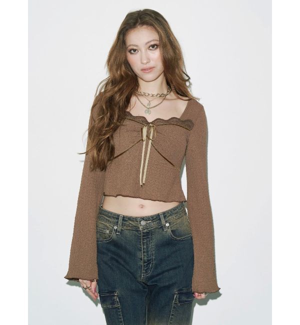 EVRIS「レースドッキングトップス」|Tシャツ・カットソー|