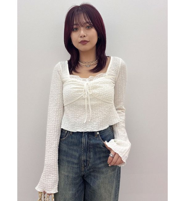 EVRIS「レースドッキングトップス」|Tシャツ・カットソー|