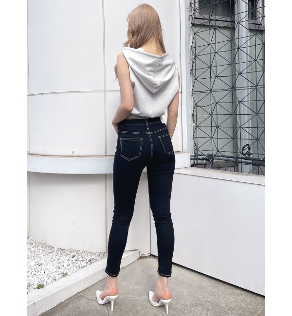 GYDA「ハーフZIPノースリーブショートパーカー」|Tシャツ・カットソー|