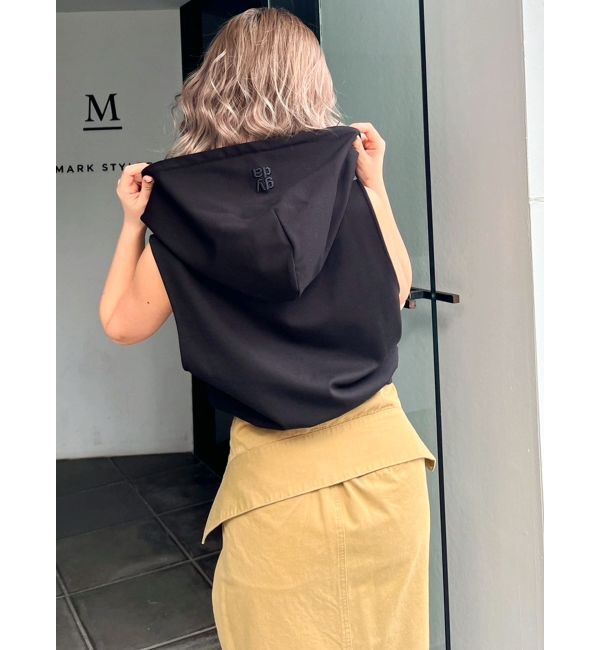 GYDA「ハーフZIPノースリーブショートパーカー」|Tシャツ・カットソー|
