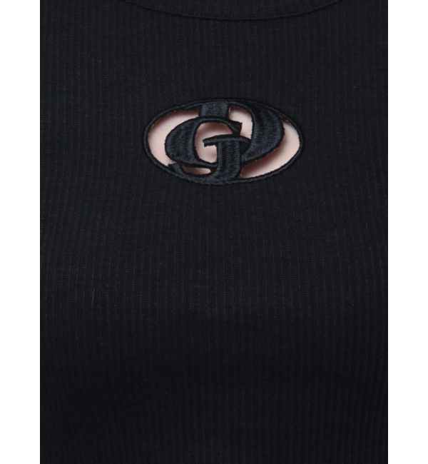 GYDA「GDカットアウトハーフスリーブテレコトップス」|Tシャツ・カットソー|