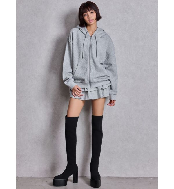GYDA「GG chain glitter print tieredスカートライクショートパンツ」|スカート|