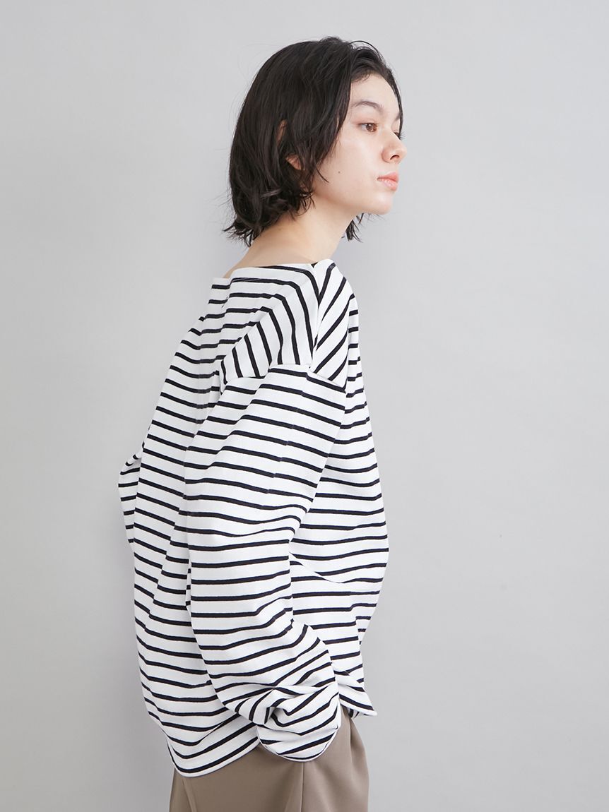 Mila Owen「ボートネックボーダーＴシャツ」|Tシャツ・カットソー|