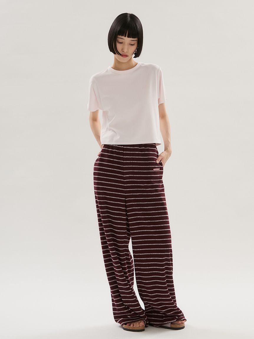 emmi atelier「ソフトタッチクロップドTシャツ」|Tシャツ・カットソー|
