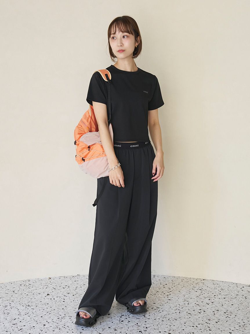 emmi atelier「ソフトタッチクロップドTシャツ」|Tシャツ・カットソー|