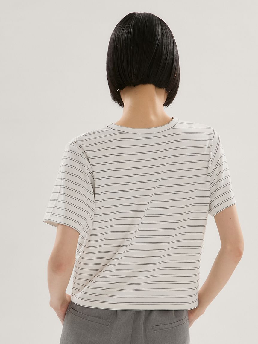 emmi atelier「ソフトタッチクロップドTシャツ」|Tシャツ・カットソー|