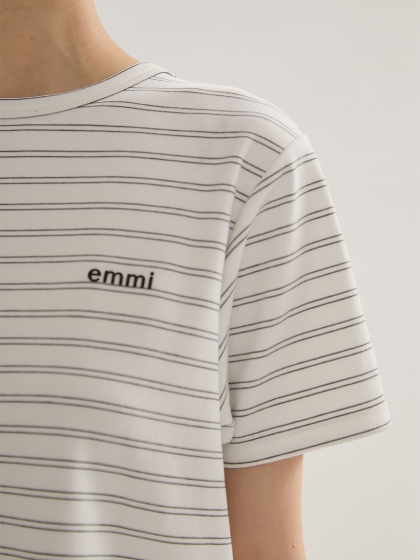 emmi atelier「ソフトタッチクロップドTシャツ」|Tシャツ・カットソー|