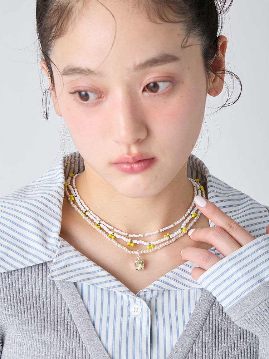 LILY BROWN「シャツドッキングニットトップス」|ニット・セーター|