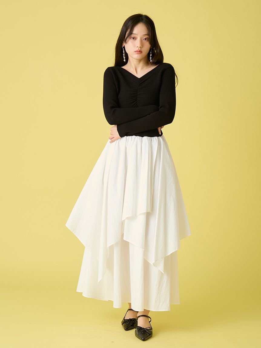 LILY BROWN「ニットドッキングワンピース」|ワンピース|BLK