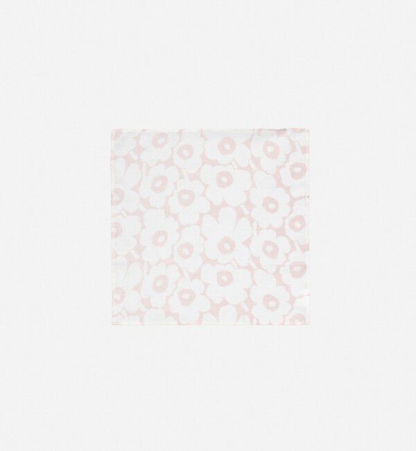 Marimekko「Mini Unikko ナプキン 43&times;43cm」|その他|ホワイト&times;ピンク