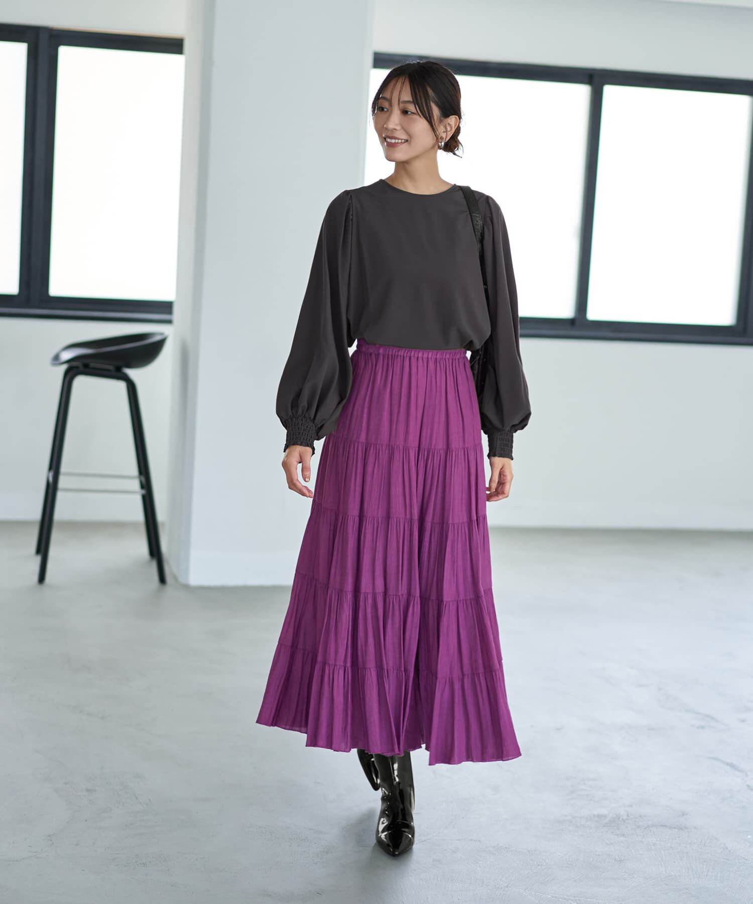 STYLE DELI「シルキージョーゼットボリュームスリーブブラウス」|シャツ・ブラウス|