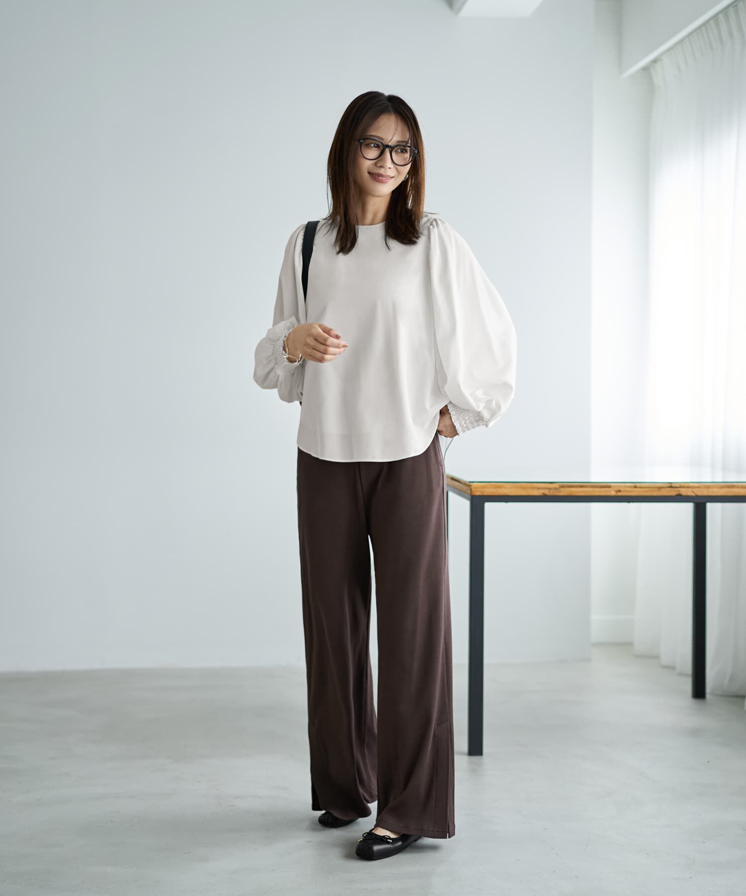 STYLE DELI「シルキージョーゼットボリュームスリーブブラウス」|シャツ・ブラウス|