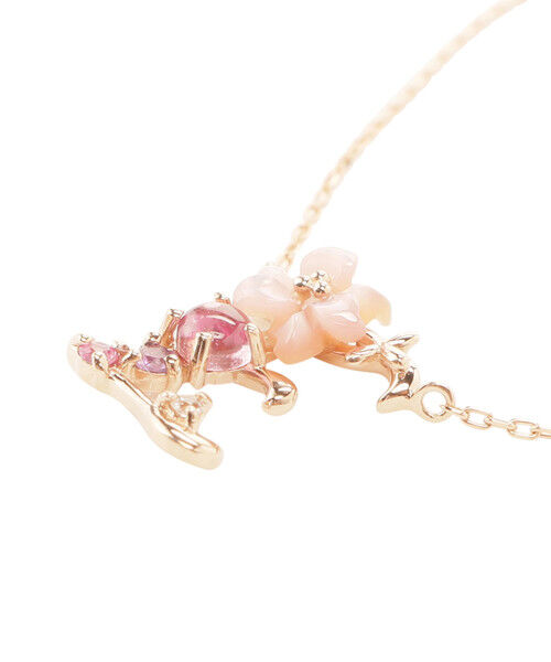 Samantha Tiara「K18 SPG フラワーレターズイニシャルネックレス 小 (E)」|ネックレス|
