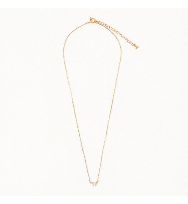 Ray BEAMS 「ステンレス キュービックジルコニア ハート ネックレス」|ネックレス|