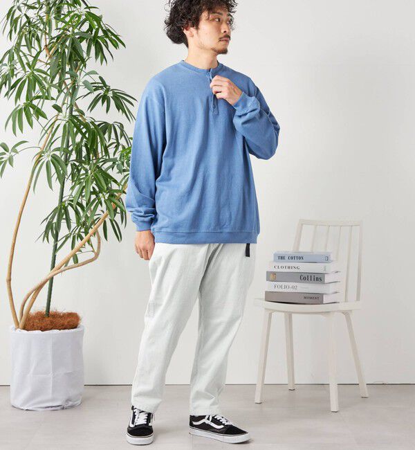 SHIPS any「SHIPS any: COTTON USA ガーメントダイ ヘビーウェイト ヘンリーネック Tシャツ (ロンT)◇」|Tシャツ・カットソー|