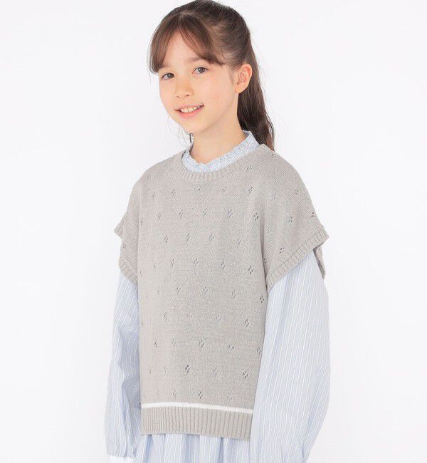 SHIPS KIDS「SHIPS KIDS:130～155cm / サマーニット ベスト」|ベスト・ジレ|