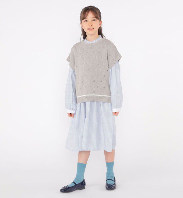 SHIPS KIDS「SHIPS KIDS:130～155cm / サマーニット ベスト」|ベスト・ジレ|