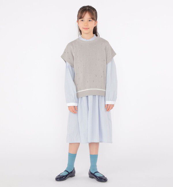 SHIPS KIDS「SHIPS KIDS:130～155cm / サマーニット ベスト」|ベスト・ジレ|