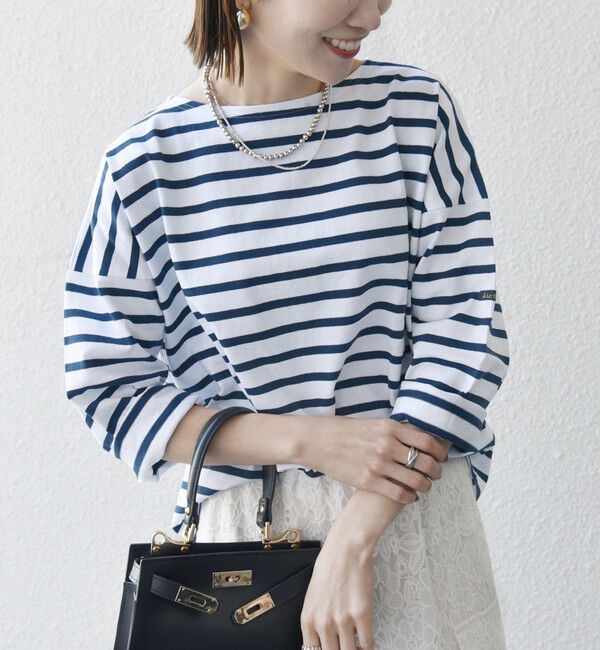 SHIPS any「Le minor:〈洗濯機可能〉ロングスリーブ ボーダー TEE 25SS」|Tシャツ・カットソー|ネイビー