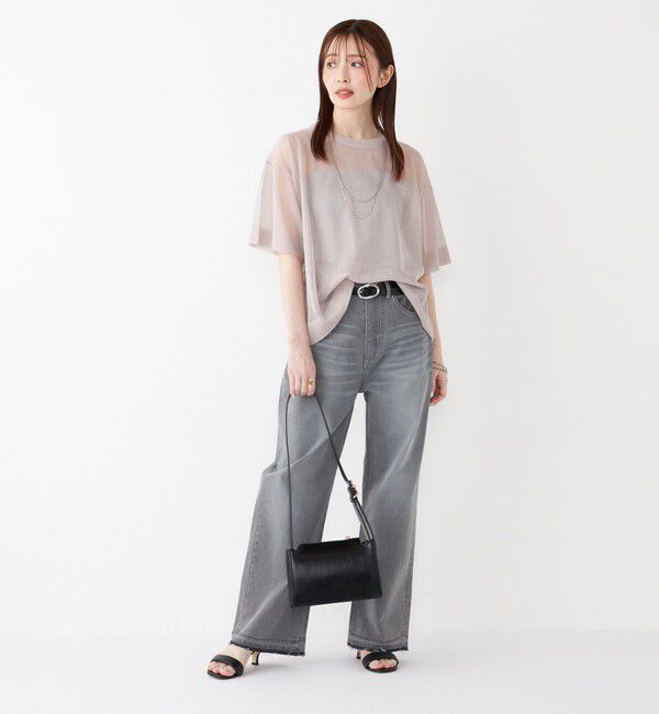 SHIPS Colors 「SHIPS Colors:〈手洗い可能〉シアー ニット TEE」|ニット・セーター|