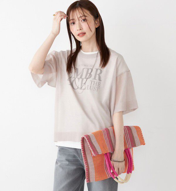 SHIPS Colors 「SHIPS Colors:〈手洗い可能〉シアー ニット TEE」|ニット・セーター|
