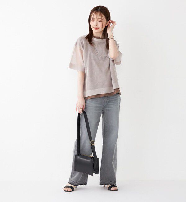 SHIPS Colors 「SHIPS Colors:〈手洗い可能〉シアー ニット TEE」|ニット・セーター|