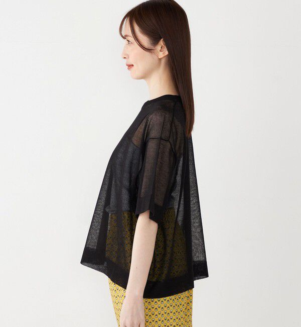 SHIPS Colors 「SHIPS Colors:〈手洗い可能〉シアー ニット TEE」|ニット・セーター|