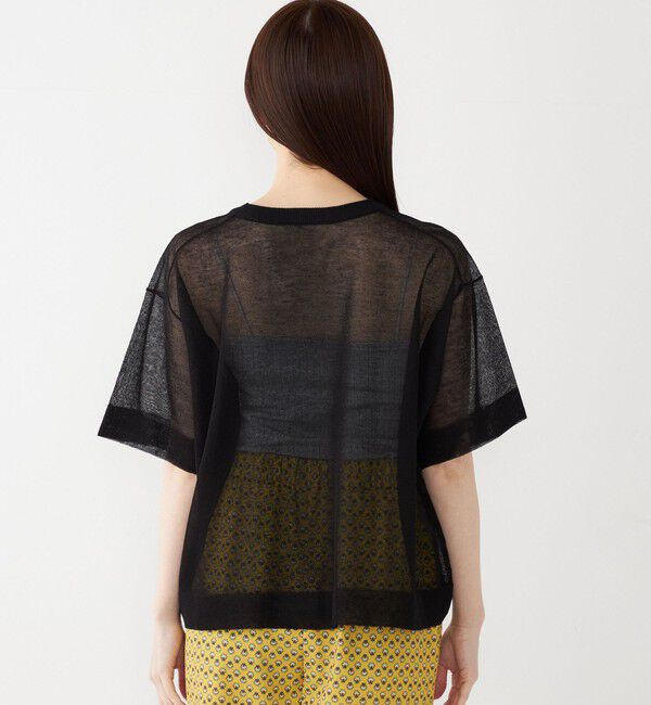 SHIPS Colors 「SHIPS Colors:〈手洗い可能〉シアー ニット TEE」|ニット・セーター|