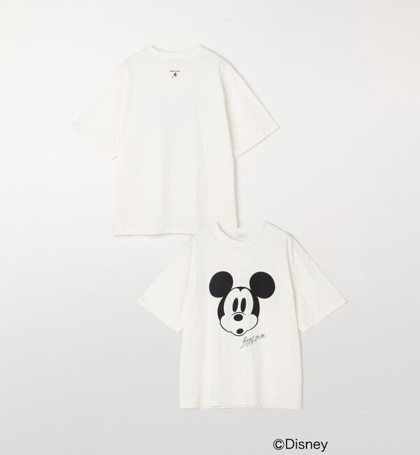 SHIPS any「SHIPS any: /ミッキーマウス/ サイン & ポージング Tシャツ◇」|Tシャツ・カットソー|