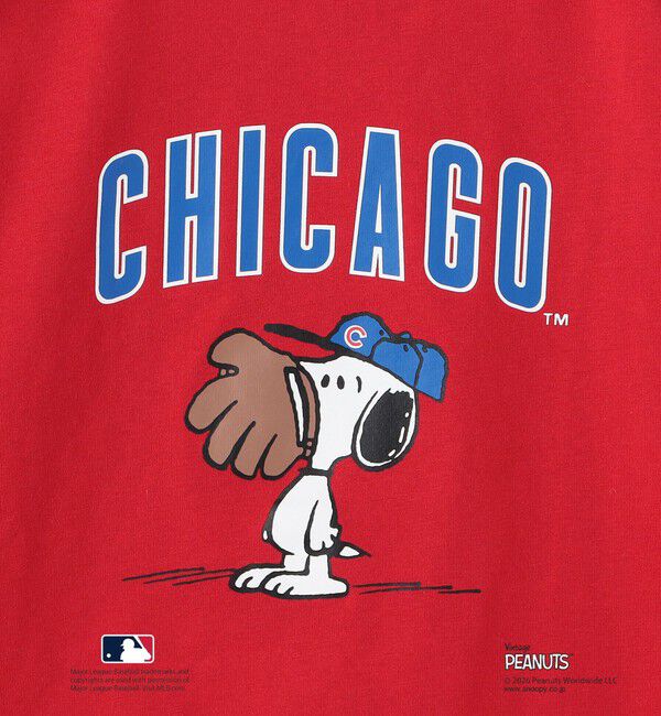 SHIPS KIDS「SHIPS KIDS:85～95cm/ PEANUTS&times;MLB プリント Tシャツ」|Tシャツ・カットソー|