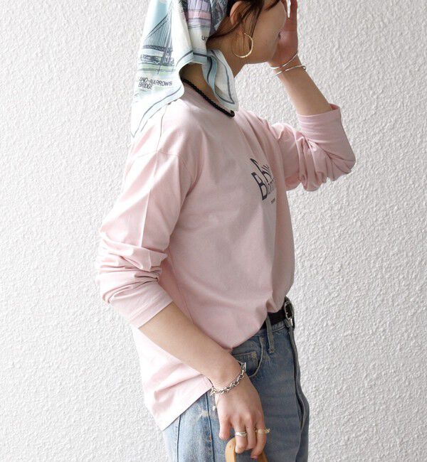 SHIPS any「【SHIPS any別注】monmimi:〈洗濯機可能〉ロゴ プリント ロンTEE 26SS」|Tシャツ・カットソー|