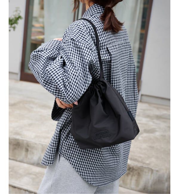 OUTDOOR PRODUCTS Usual Things「追加 BASIC Drawstring BAG」|ショルダー・メッセンジャー|ブラック