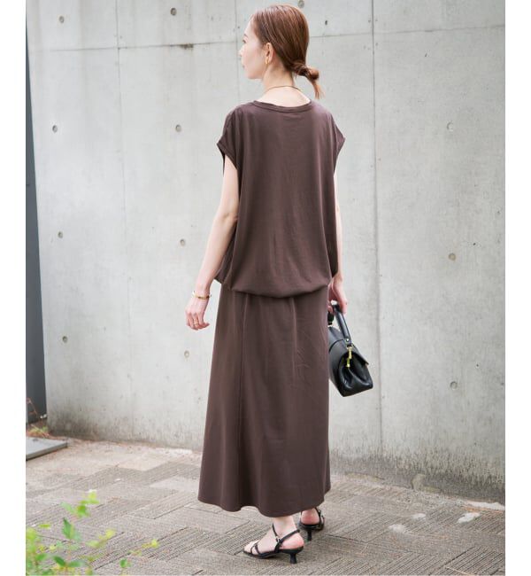 SLOBE IENA「《2枚セット/予約》ニュアンスカットソー&times;ナロースカートセットアップ」|Tシャツ・カットソー|